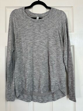 Athleta Light Heather Gray Crewneck Pullover